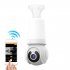 V380 Pro Light Bulb Security Camera Light Socket WIFI Camera Motion Detection Siren Alert Night Vision Compatible For E27 Socket 300 pixels