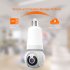 V380 Pro Light Bulb Security Camera Light Socket WIFI Camera Motion Detection Siren Alert Night Vision Compatible For E27 Socket 300 pixels