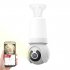 V380 Pro Light Bulb Security Camera Light Socket WIFI Camera Motion Detection Siren Alert Night Vision Compatible For E27 Socket 300 pixels