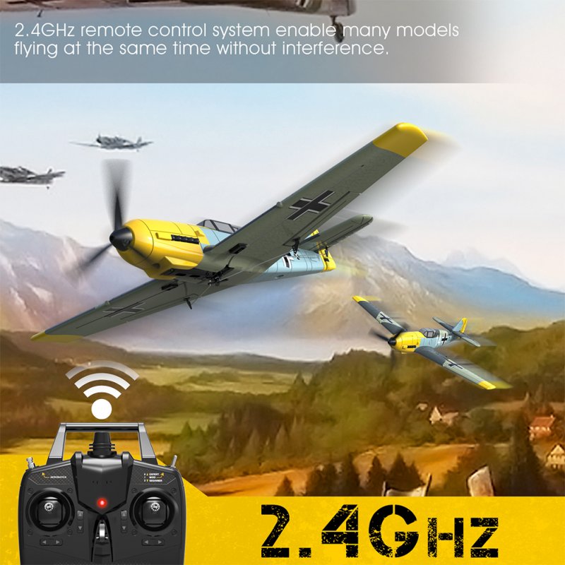 Bf109 RC Airplane 2.4g Epp Foam Remote Control Aircraft Fixed-Wing Glider RC Plane Drone Toys