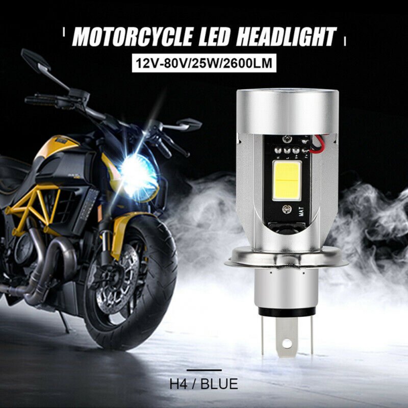 2pcs Metal Motorcycle Lights Angel Eye Led Headlight H4 Ghost Demon Eye Shape Electric Vehicle Modification Parts Accessory 