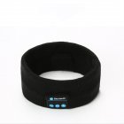 V5 0 Knit Hair Band Bluetooth Ourdoor Running Fitness Sport Music Call Knitting Headwrap black