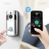 V5 Wireless Smart Video Doorbell Camera HD Wifi Doorbell Human Detection Anti Theft Alarm Doorbell Camera Black