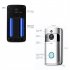 V5 Wireless Smart Video Doorbell Camera HD Wifi Doorbell Human Detection Anti Theft Alarm Doorbell Camera Black