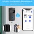 V5 Wireless Smart Video Doorbell Camera HD Wifi Doorbell Human Detection Anti Theft Alarm Doorbell Camera Black