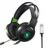 V5000 Gaming Headphones 7 1 Channel with Microphone Game Headset Over Ear USB plug  independent sound card 