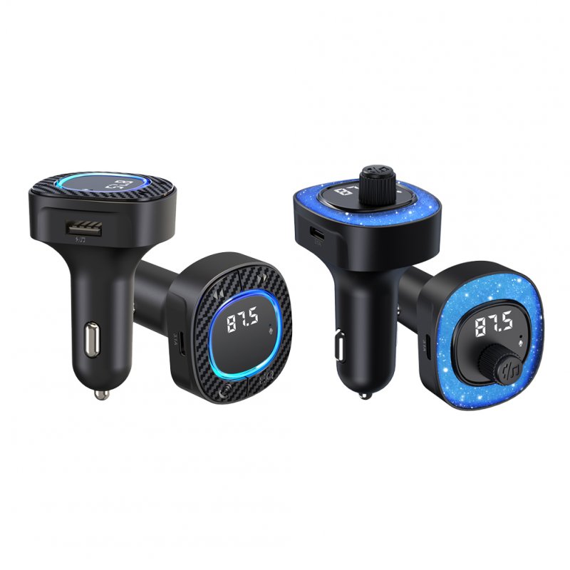 Handsfree Call Car Charger FM Transmitter With Light Dual USB Port Charger Mp3 Audio Music Stereo Adapter For All Smartphones 