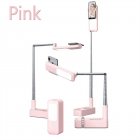 V6 Phone Holder with Wireless Dimmable Selfie Fill Light Lamp Retractable Stand