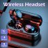 V7 TWS Bluetooth 5 0 Headphones Earphone Wireless Headset With LED Digital Display  black