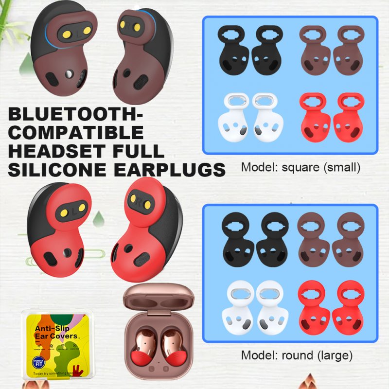 Silicone Earbud Case Cover Earplug Cap Replacement Dust Plugs Compatible For Samsung Galaxy Buds Live Headphones 