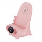 V8 Wireless Fast Charging Charger Stand Holder Unique Mini Chair Shape Ergonomic Mobile Phone Desktop Station pink