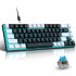 V800 Mechanical Gaming Keyboard LED Backlit Compact 68 Keys Mini Wired Office Keyboard Black White