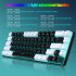 V800 Mechanical Gaming Keyboard LED Backlit Compact 68 Keys Mini Wired Office Keyboard Black White
