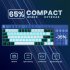V800 Mechanical Gaming Keyboard LED Backlit Compact 68 Keys Mini Wired Office Keyboard Black White