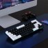 V800 Mechanical Gaming Keyboard LED Backlit Compact 68 Keys Mini Wired Office Keyboard Black White