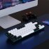 V800 Mechanical Gaming Keyboard LED Backlit Compact 68 Keys Mini Wired Office Keyboard Black White
