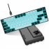 V800 Mechanical Gaming Keyboard LED Backlit Compact 68 Keys Mini Wired Office Keyboard Black White