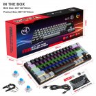 V800 Mechanical Gaming Keyboard LED Backlit Compact 68 Keys Mini Wired Keyboard