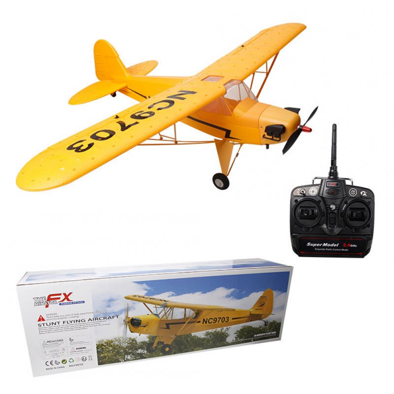 FX9703 5CH J3 Simulation Fighter Model 6-shaft Gyro Fixed-Wing 3D Stunts 2S Brushless EPP RC Airplane For Starter 