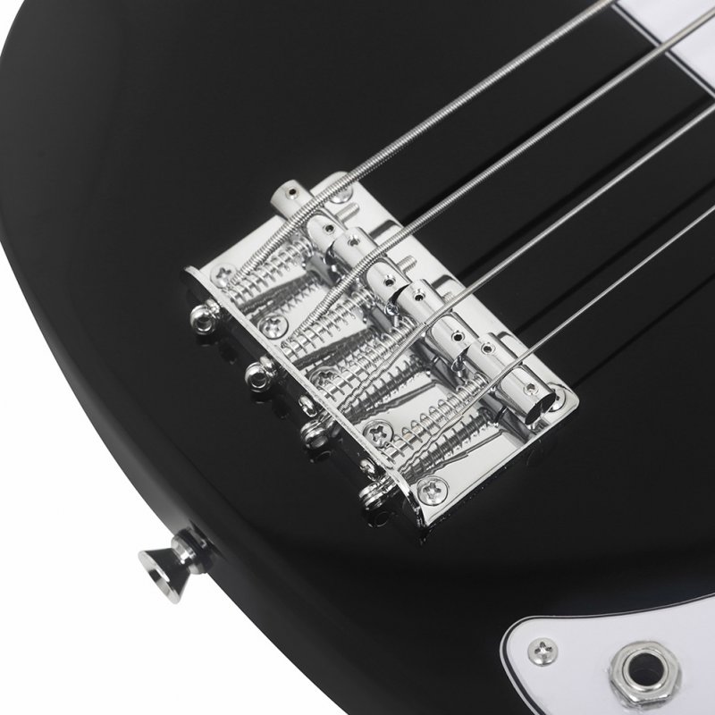 Electric Guitar Professional 4 String Exquisite Stylish Bass Guitar Music Equipment With Power Line Bag Wrench Tool Sunset black edge