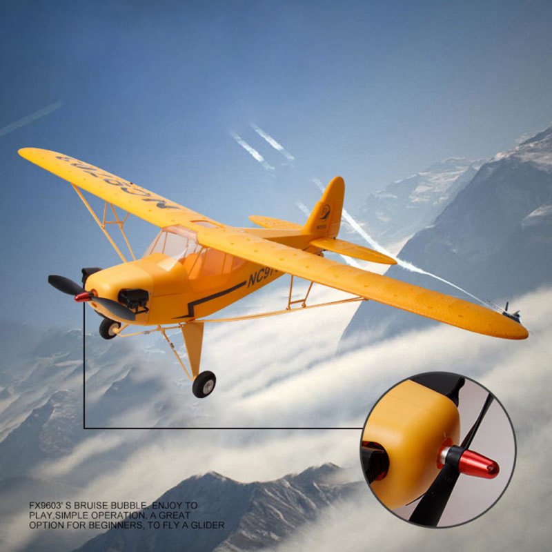 FX9703 5CH J3 Simulation Fighter Model 6-shaft Gyro Fixed-Wing 3D Stunts 2S Brushless EPP RC Airplane For Starter 