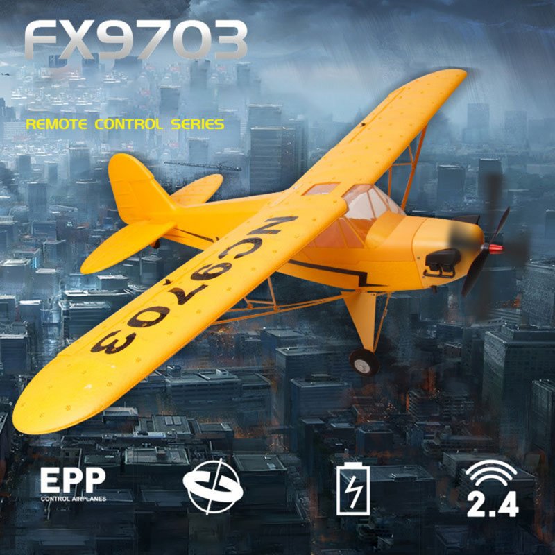 FX9703 5CH J3 Simulation Fighter Model 6-shaft Gyro Fixed-Wing 3D Stunts 2S Brushless EPP RC Airplane For Starter 