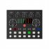 V8s Live Sound  Card  Set For Mixer Streaming Bluetooth compatible Sound Effects Mixer Board Music Recording Broadcast Tool Black V8S