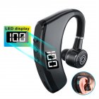 V9 Pro Wireless Bluetooth Headset Led Smart Display Business Handsfree Earhook Earphones with Microphone Black