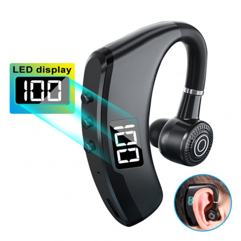 V9 Pro Wireless Bluetooth Headset Led Smart Display Business Handsfree Earphones
