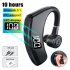 V9 Pro Wireless Bluetooth Headset Led Smart Display Business Handsfree Earhook Earphones with Microphone Black
