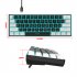 V900 Gaming Keyboard 61 Keys Wired Computer Keyboard With Colorful LED Backlight Keyboard For Laptop PC Tablet Red black mixed color light