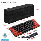 V900 Gaming Keyboard 61 Keys Wired Computer Keyboard With Colorful LED Backlight Keyboard For Laptop PC Tablet Red black mixed color light