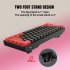 V900 Gaming Keyboard 61 Keys Wired Computer Keyboard With Colorful LED Backlight Keyboard For Laptop PC Tablet Red black mixed color light