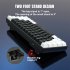 V900 Gaming Keyboard 61 Keys Wired Computer Keyboard With Colorful LED Backlight Keyboard For Laptop PC Tablet Red black mixed color light