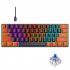 V900 Gaming Keyboard 61 Keys Wired Computer Keyboard With Colorful LED Backlight Keyboard For Laptop PC Tablet White black blue light