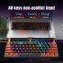V900 Gaming Keyboard 61 Keys Wired Computer Keyboard With Colorful LED Backlight Keyboard For Laptop PC Tablet Red black mixed color light