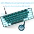 V900 Gaming Keyboard 61 Keys Wired Computer Keyboard With Colorful LED Backlight Keyboard For Laptop PC Tablet Red black mixed color light