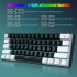 V900 Gaming Keyboard 61 Keys Wired Computer Keyboard With Colorful LED Backlight Keyboard For Laptop PC Tablet White black blue light