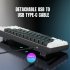 V900 Gaming Keyboard 61 Keys Wired Computer Keyboard With Colorful LED Backlight Keyboard For Laptop PC Tablet White black blue light