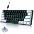 V900 Gaming Keyboard 61 Keys Wired Computer Keyboard With Colorful LED Backlight Keyboard For Laptop PC Tablet White black blue light