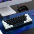 V900 Gaming Keyboard 61 Keys Wired Computer Keyboard With Colorful LED Backlight Keyboard For Laptop PC Tablet White black blue light