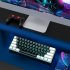 V900 Gaming Keyboard 61 Keys Wired Computer Keyboard With Colorful LED Backlight Keyboard For Laptop PC Tablet White black blue light
