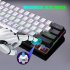 V900bw Wired Mechanical Keyboard Type C Interface 61 Keys Cool Lighting Compact Gaming Keyboard Black and White