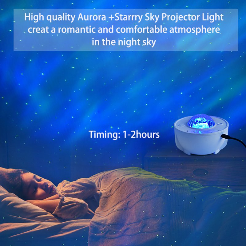 Led Starry Sky Projector Lamp Colorful Usb Stage Night Lights with Bluetooth Music Speaker 