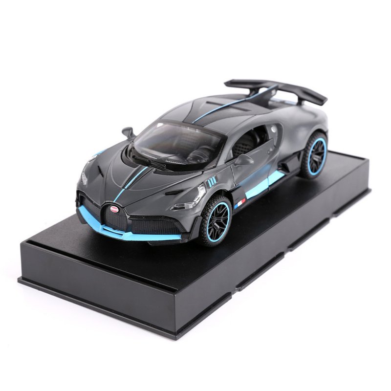 VB32603-1 Alloy Sports Car Model Ornaments Simulation Diecast Car With Sound Light For Kids Birthday Christmas Gifts grey