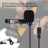VELEDGE VD S1 Lavalier Microphone Lapel Mic Clip on Omnidirectional Condenser for iPhone Ipad Samsung Android Windows Smartphones  black