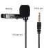 VELEDGE VD S1 Lavalier Microphone Lapel Mic Clip on Omnidirectional Condenser for iPhone Ipad Samsung Android Windows Smartphones  black