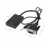 VGA Male to HDMI Female Adapter Converter Cable With 3 5 mm Audio Output 1080P VGA to HDMI for PC laptop to HDTV Projector PS4 black