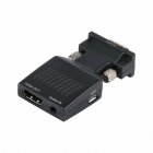 VGA to HDMI 1080P AV Converter HDTV Audio <span style='color:#F7840C'>Video</span> Cable Adapter for PC DVD STB black_VGA to HDMI