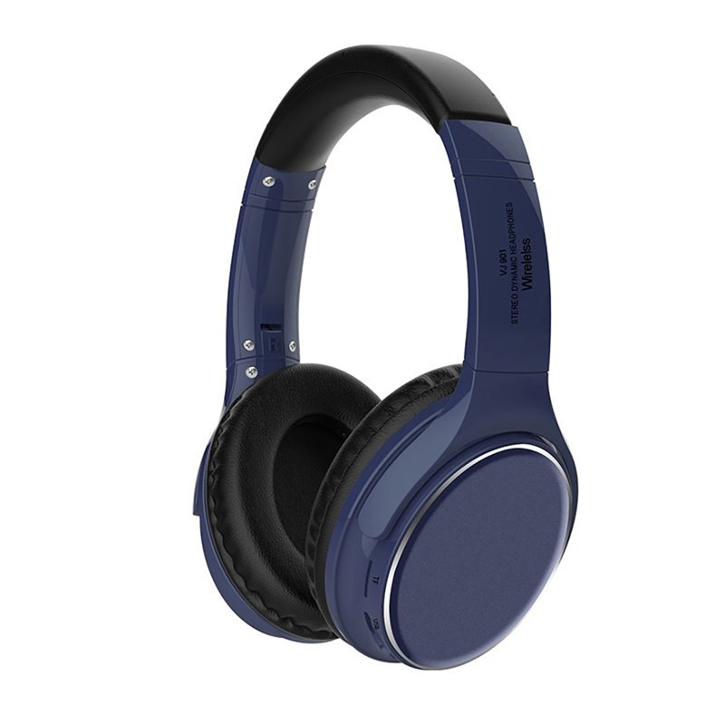 VJ901 Wireless Headphones Over Ear Wireless Headphones Foldable Lightweight Headset With TF Card Mode blue